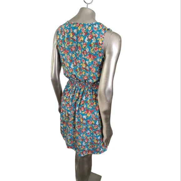 🪻BOGO🪻 Floral Sleeveless Dress Size Large Elastic Waist - Picture 6 of 9